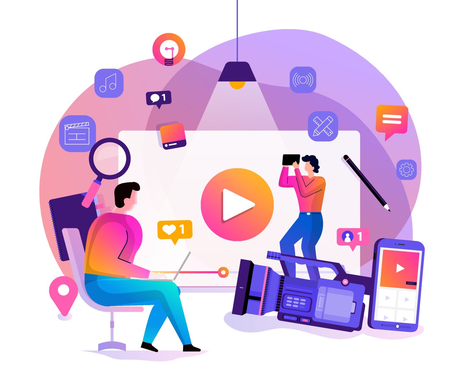 vlog-video-marketing-free-vector